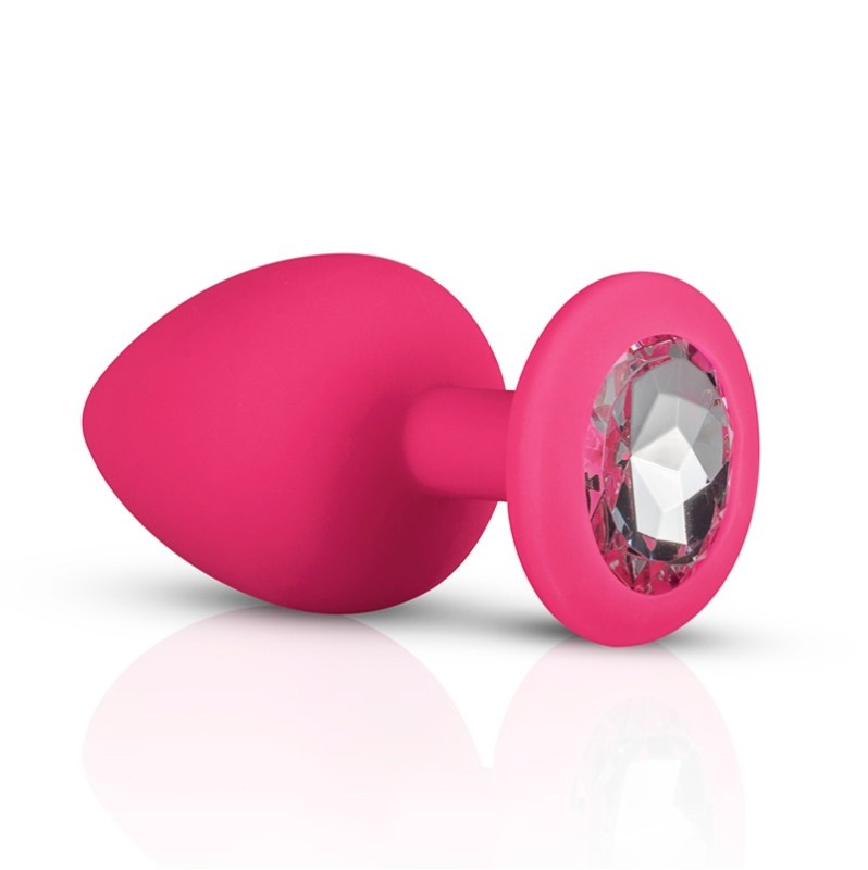 Butt Plug With Jewel Set Easytoys Diamond Pink