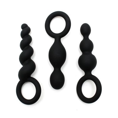 Pack of 3 Butt Plugs Satisfyer Black Pack of 3 Butt Plugs Satisfyer Black