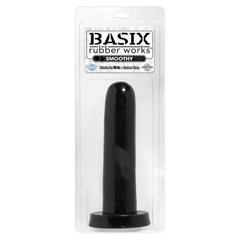 Πρωκτικό Dildo Basix Rubber Works Smoothy 6cm Μαύρο