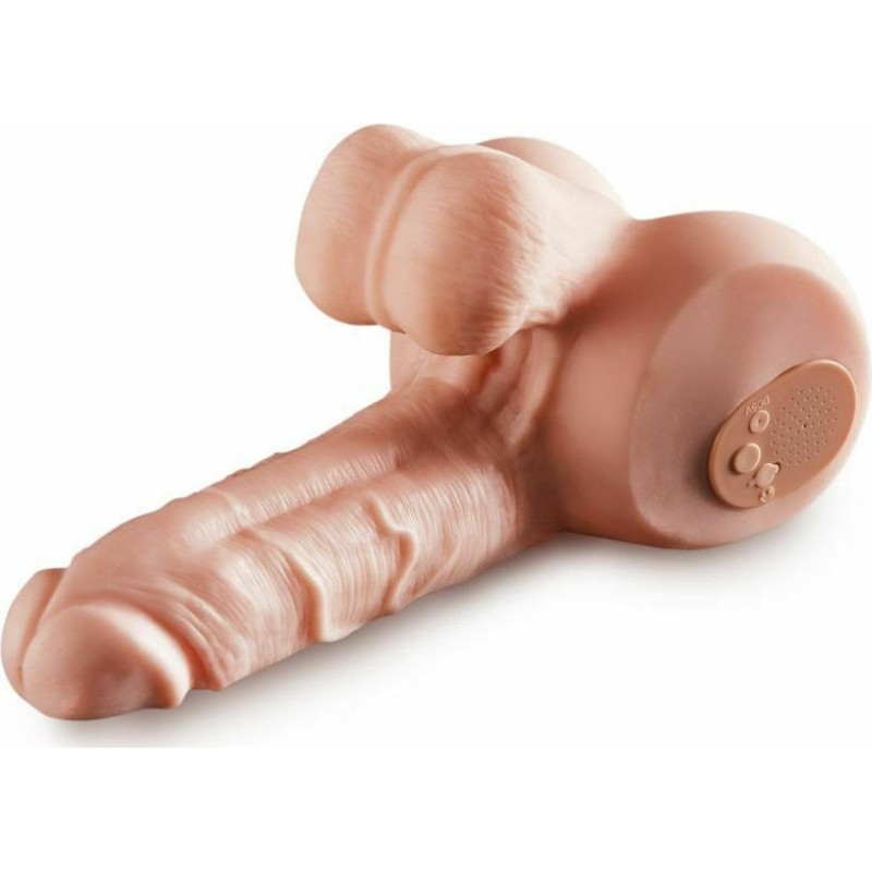 Ρεαλιστικό Ανδρικό Ομοίωμα με Φωνή PDX Male Dirty Talk Fuck My Cock Μπεζ