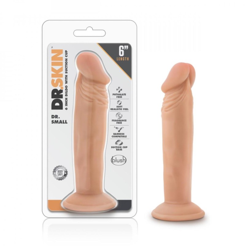 Ρεαλιστικό Dildo Dr.Skin Dr. Small Με Βεντούζα 15.3cm Μπεζ