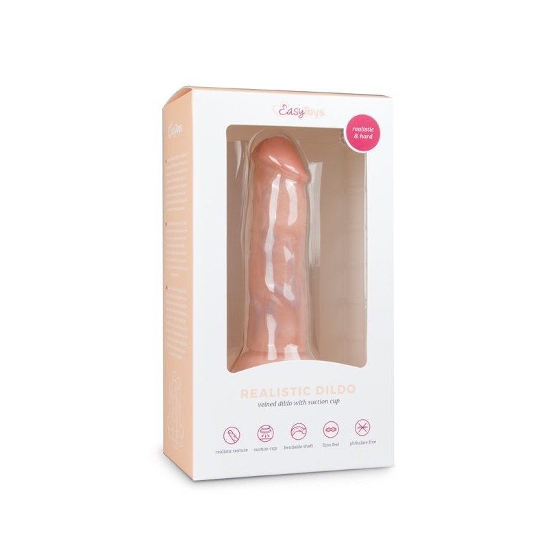 Ρεαλιστικό Dildo Easytoys 15.5cm Μπεζ