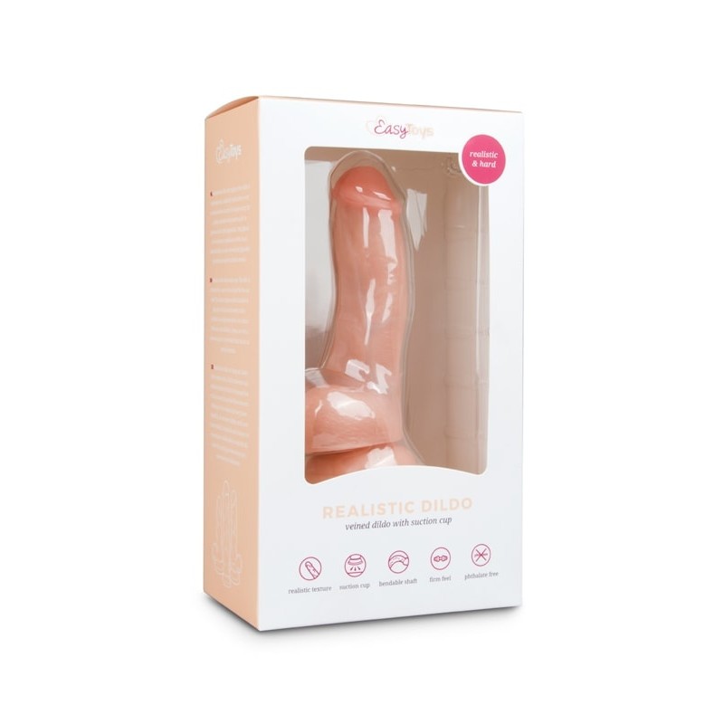 Ρεαλιστικό Dildo Easytoys 15cm Μπεζ Ρεαλιστικό Dildo Easytoys 15cm Μπεζ