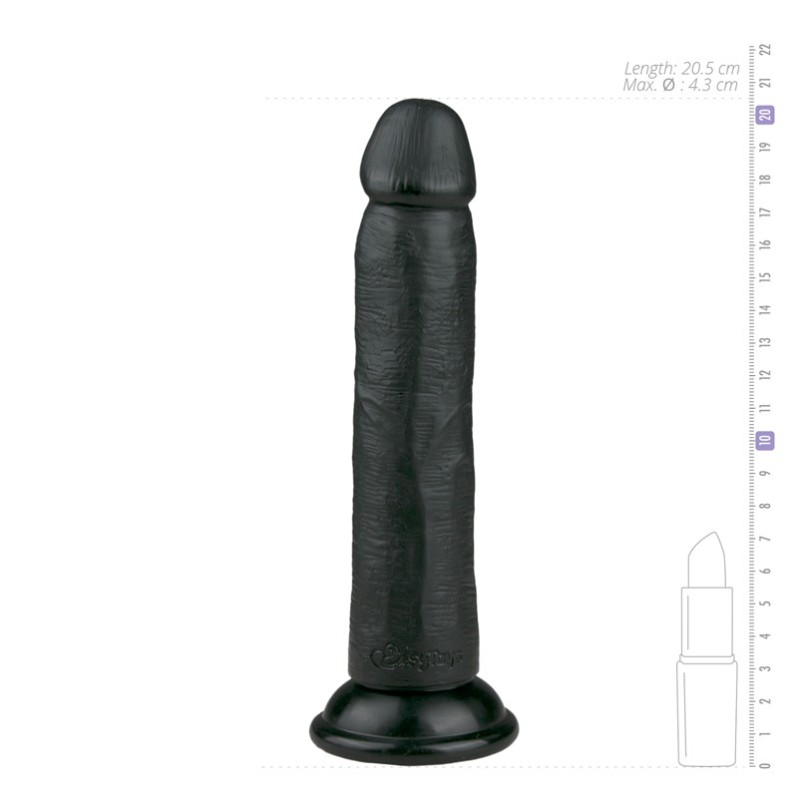 Ρεαλιστικό Dildo Easytoys 20.5cm Μαύρο