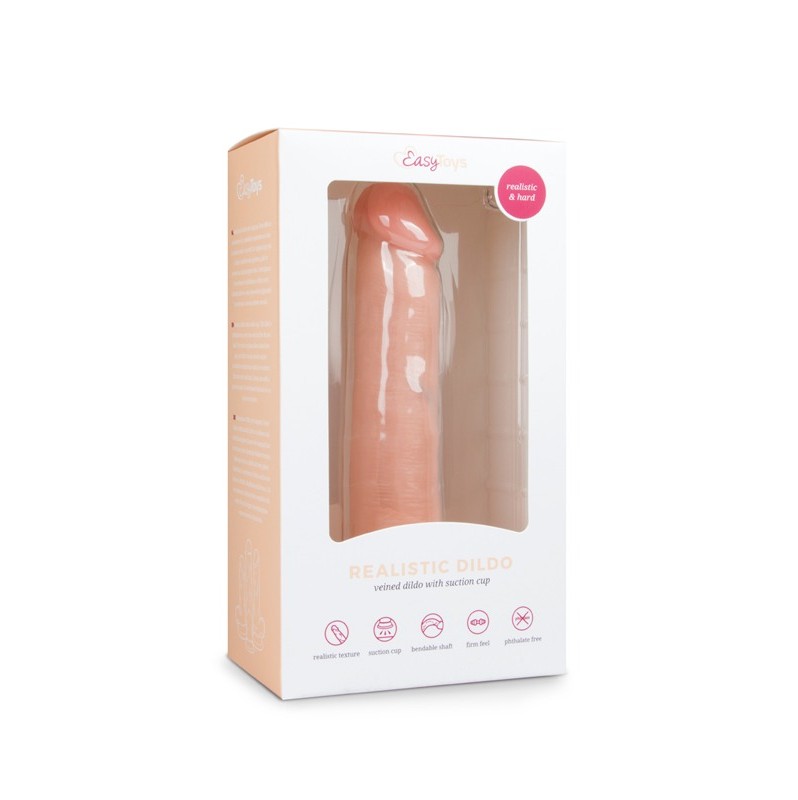 Ρεαλιστικό Dildo Easytoys 20.5cm Μπεζ