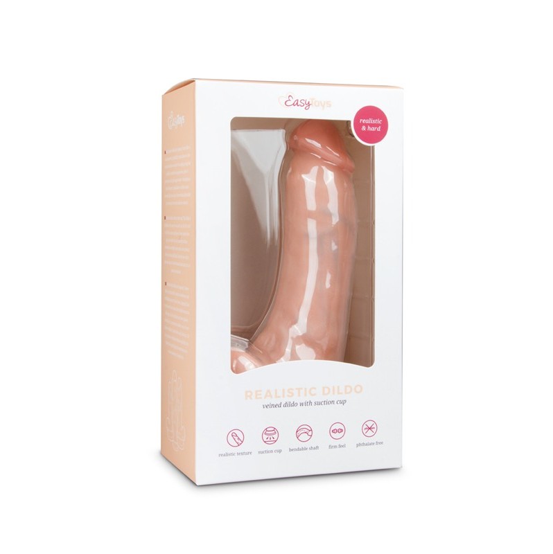 Ρεαλιστικό Dildo Easytoys 20cm Μπεζ