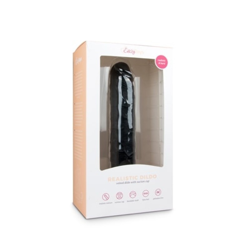 Ρεαλιστικό Dildo Easytoys 28.5cm Μαύρο