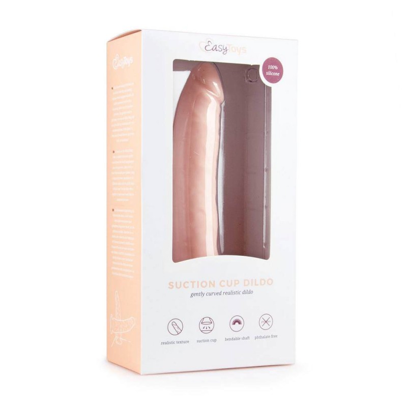 Ρεαλιστικό Dildo Easytoys Suction Cup 21cm Μπεζ