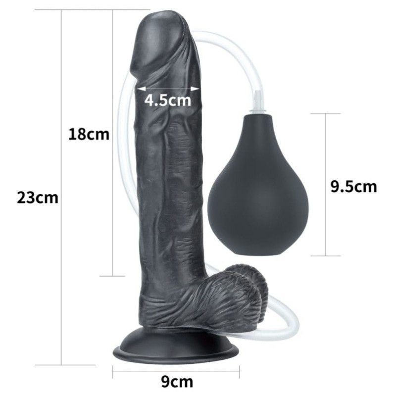 Realistic Dildo Lovetoy Squirt Extreme 24cm Black