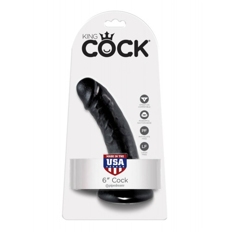 Realistic Dildo King Cock 15cm Black