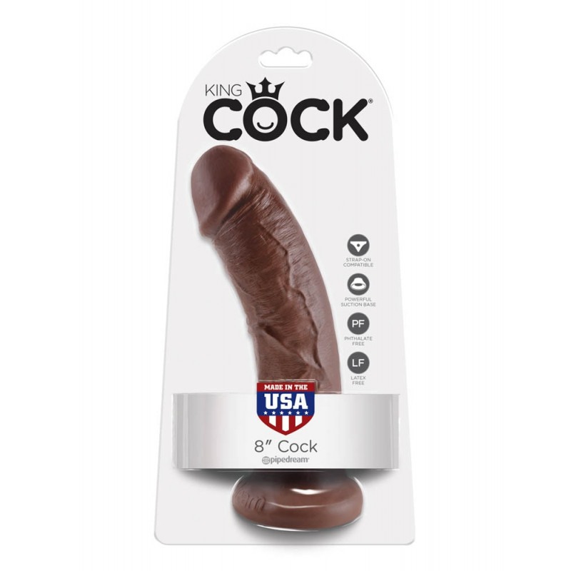 Realistic Dildo King Cock 20cm Brown