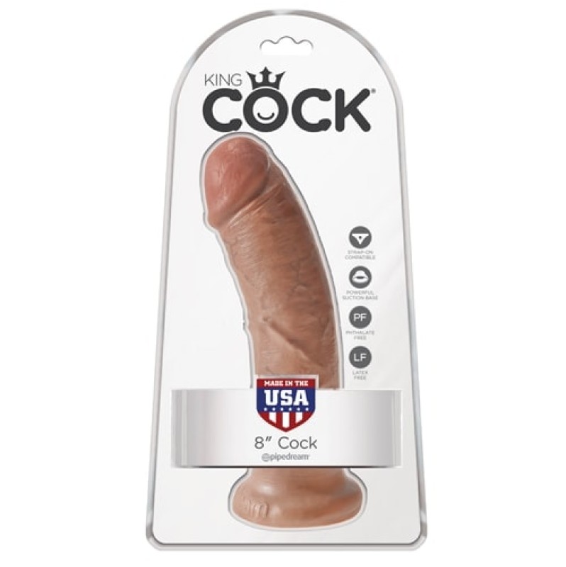 Realistic Dildo King Cock 20cm Tan