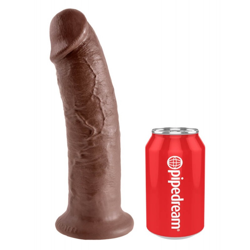 Realistic Dildo King Cock 25.4cm Brown Realistic Dildo King Cock 25.4cm Brown