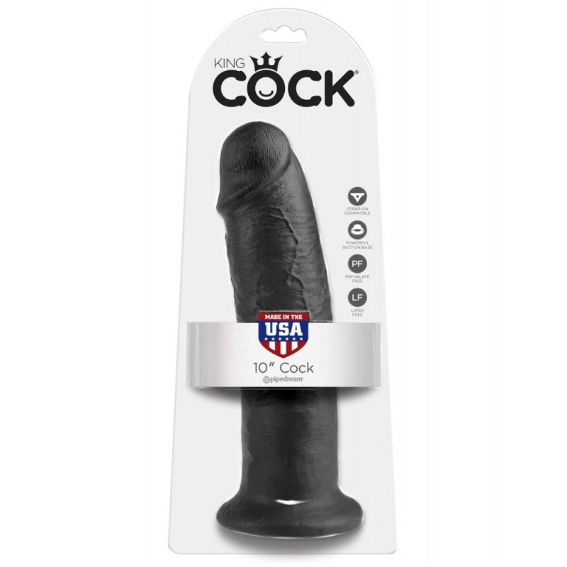 Realistic Dildo King Cock 25.4cm Black
