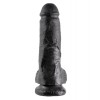 Realistic Dildo King Cock With Balls 20cm Black