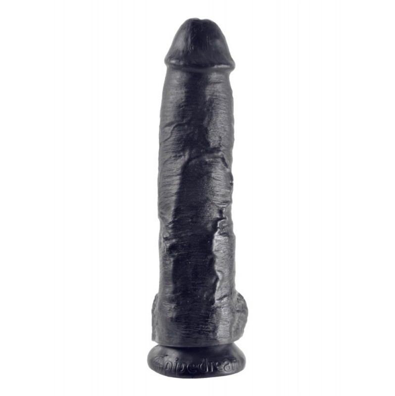 Ρεαλιστικό Dildo King Cock Με Όρχεις 25cm Μαύρο