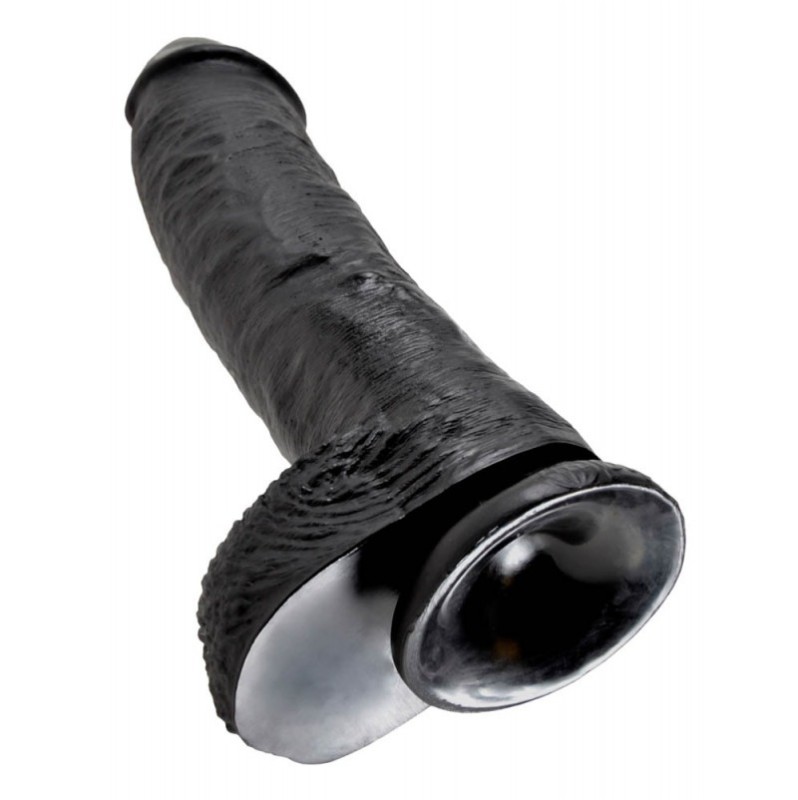 Ρεαλιστικό Dildo King Cock Με Όρχεις 25cm Μαύρο