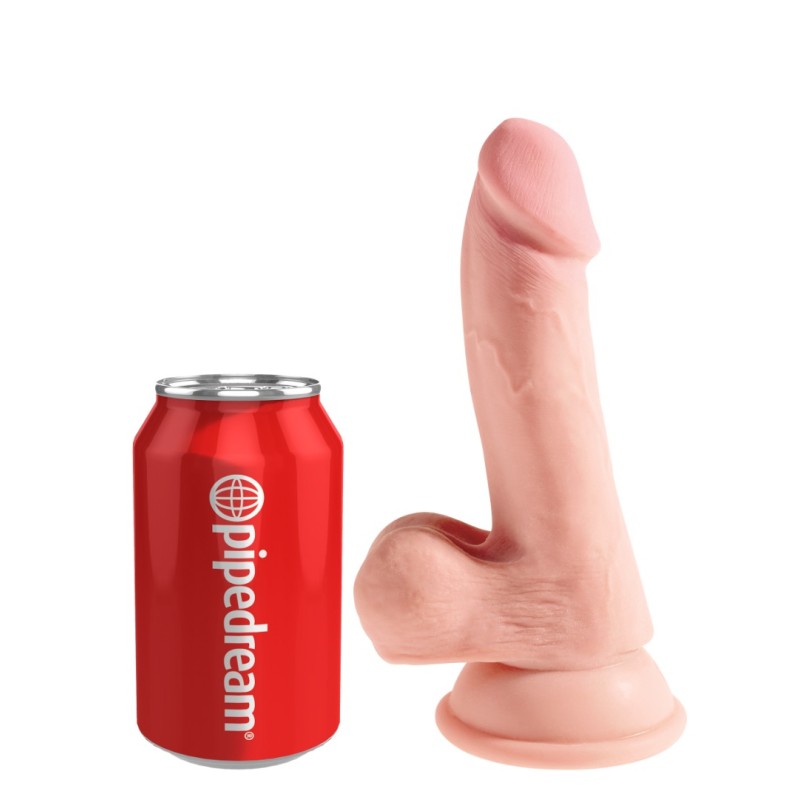 Ρεαλιστικό Dildo King Cock Plus Triple Density Cock Με Όρχεις 17cm Μπεζ