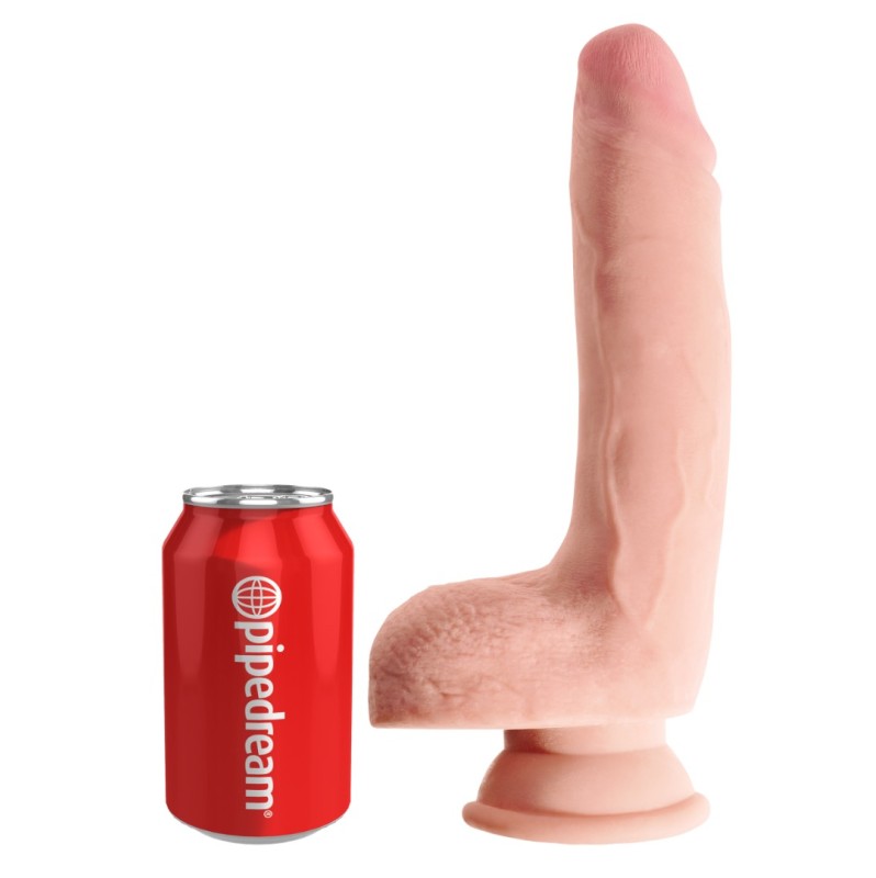 Ρεαλιστικό Dildo King Cock Plus Triple Density Cock Με Όρχεις 23cm Μπεζ