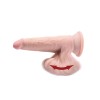 Ρεαλιστικό Dildo King Cock Plus Triple Density Cock with Swinging Balls 15.2cm Μπεζ