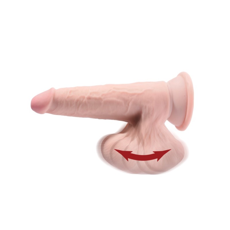 Realistic Dildo King Cock Plus Triple Density Cock with Swinging Balls 15.2cm Nude Realistic Dildo King Cock Plus Triple Density Cock with Swinging Balls 15.2cm Nude