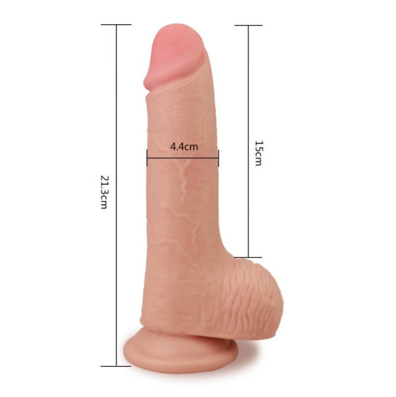 Ρεαλιστικό Dildo Lovetoy Skinlike Soft Dong 21cm Μπεζ