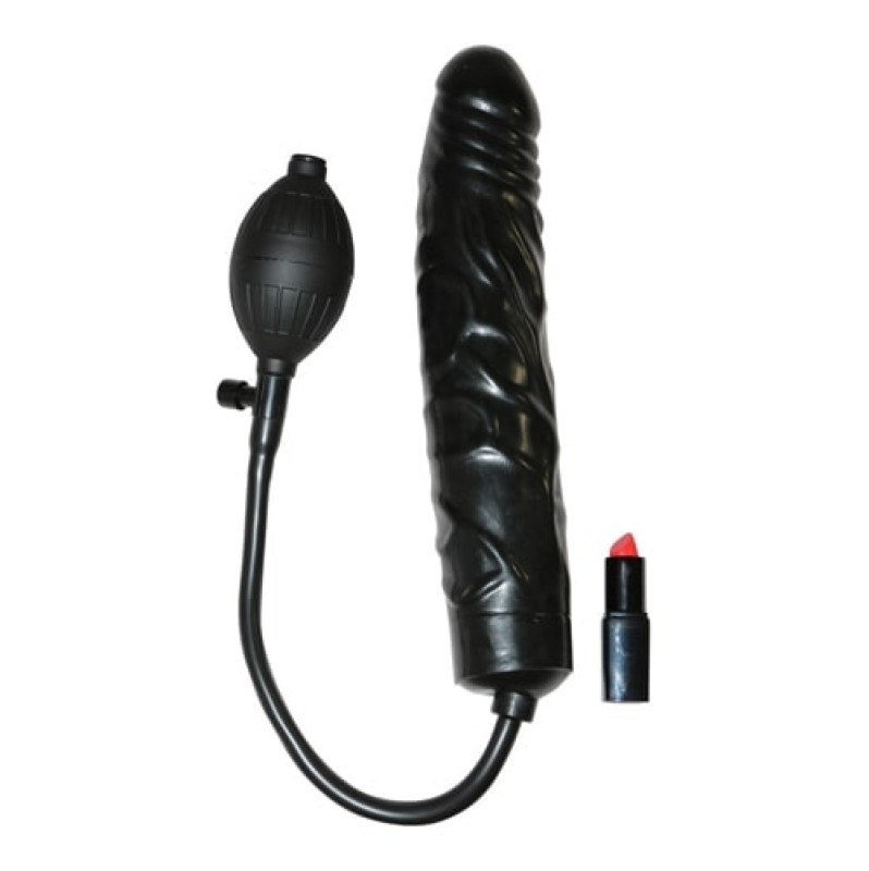 Realistic Dildo Trinity Vibes Inflatable 28cm Black