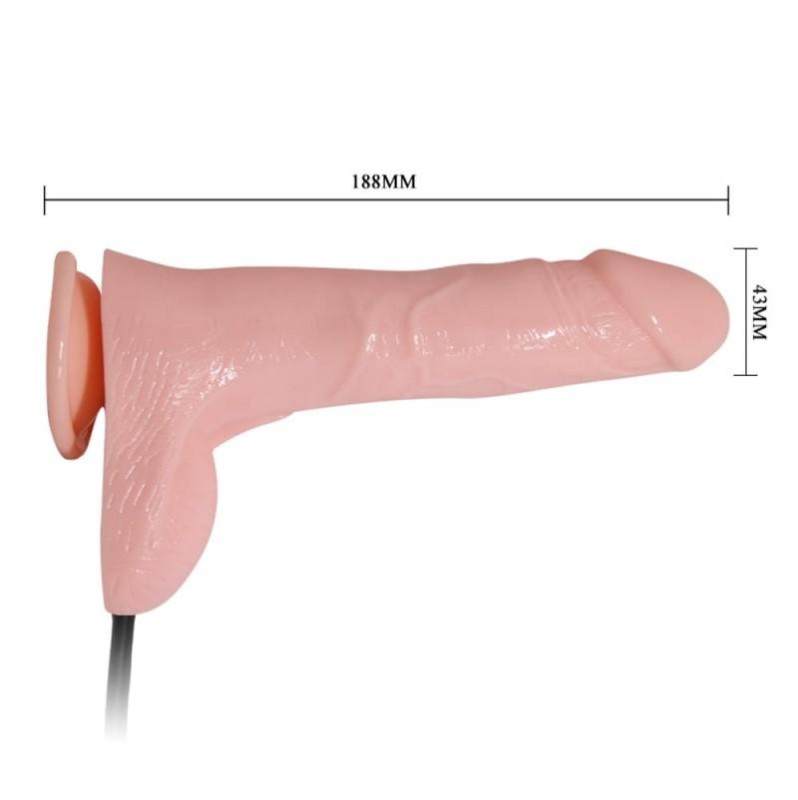 Ρεαλιστικός Δονητής Baile Inflatable 18.8cm Μπεζ