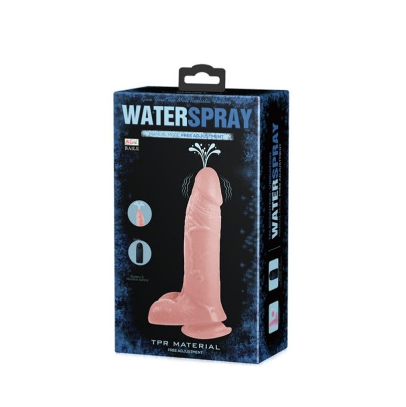 Realistic Vibrator Baile Water Spray 18cm Nude