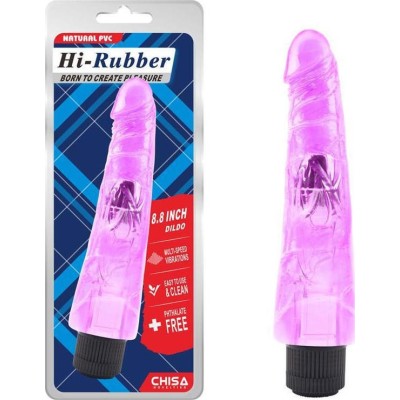 Realistic Vibrator Chisa Hi-Rubber 22.3cm Purple