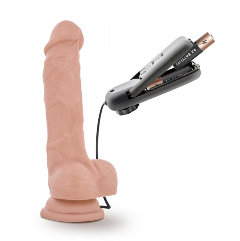 Realistic Vibrator Dr.Skin Dr.Tim With Suction Cup 19cm Nude