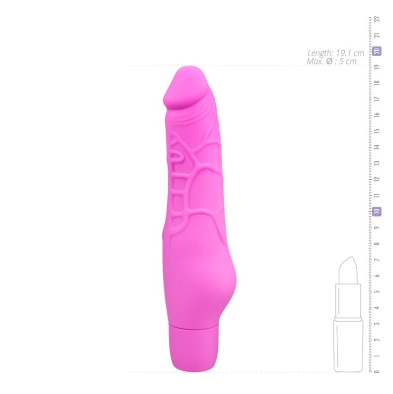 Ρεαλιστικός Δονητής Easytoys Silicone 19.1cm Ροζ