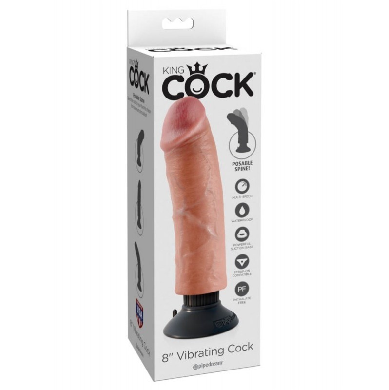 Ρεαλιστικός Δονητής King Cock 20cm Μπεζ