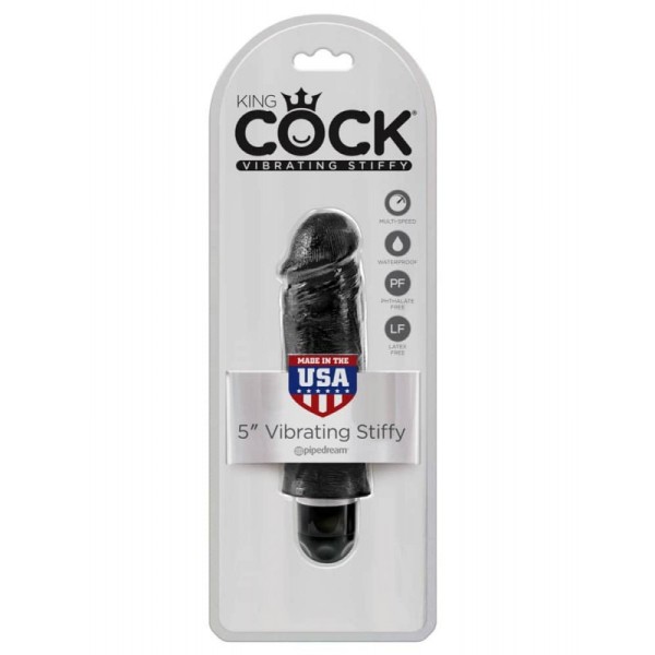 Realistic Vibrator King Cock Stiffy 13cm Black