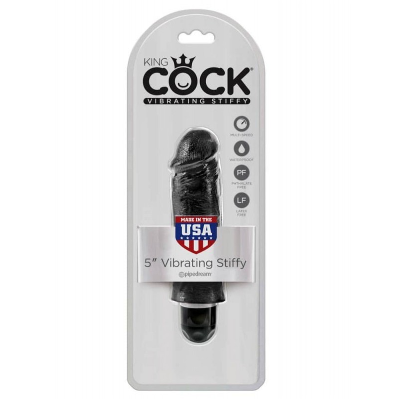 Ρεαλιστικός Δονητής King Cock Stiffy 13cm Μαύρο