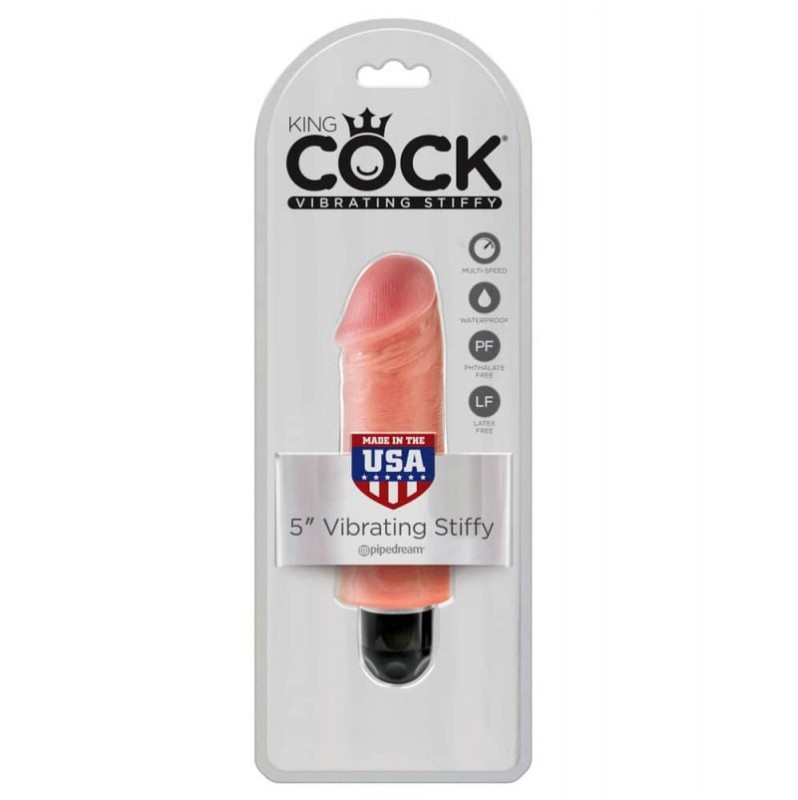 Realistic Vibrator King Cock Stiffy 13cm Nude