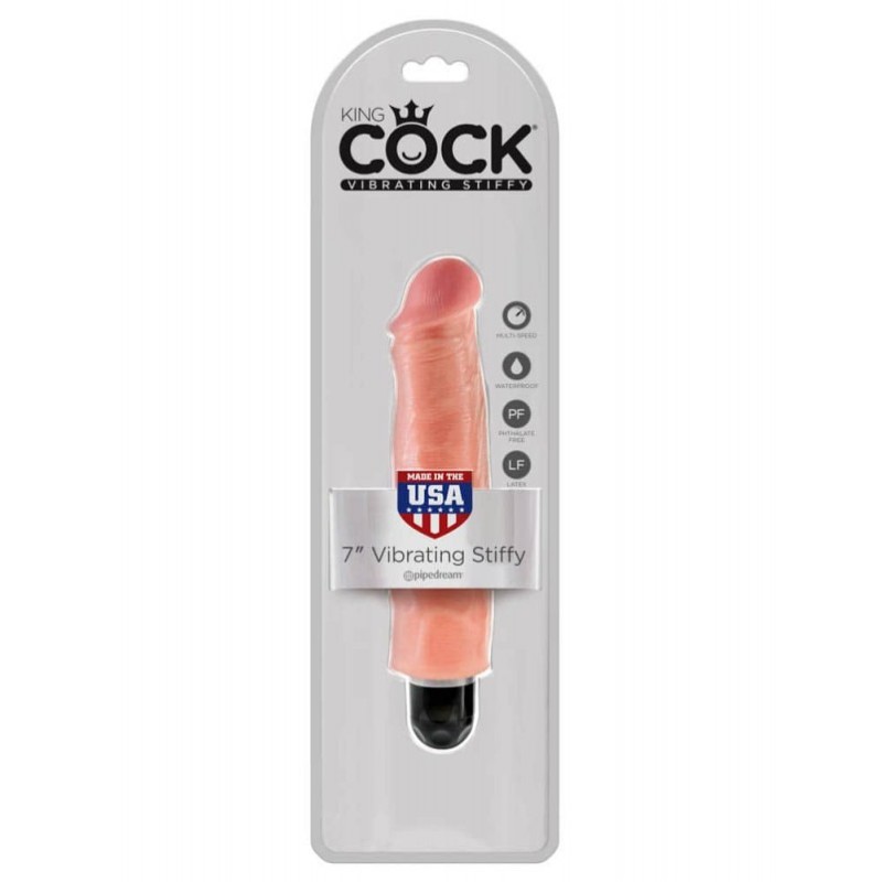 Realistic Vibrator King Cock Stiffy 18cm Nude