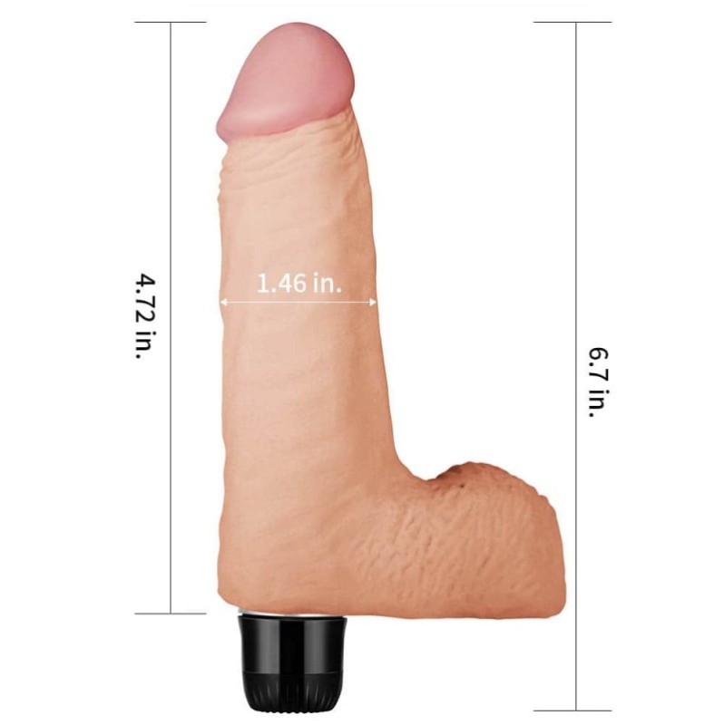 Realistic Vibrator Lovetoy Real Feel 14 17cm Nude