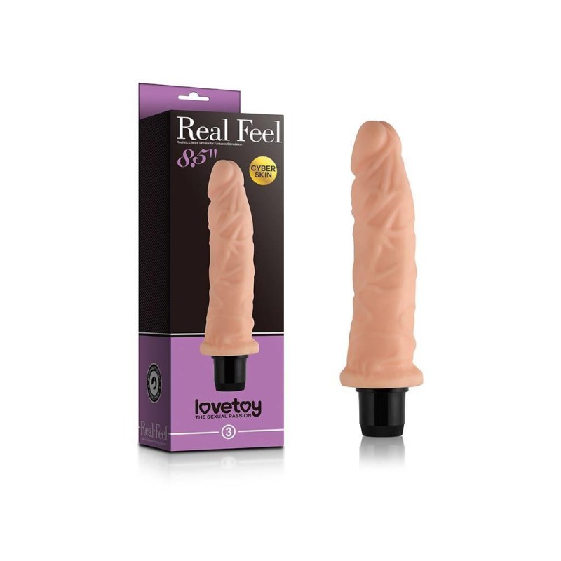 Ρεαλιστικός Δονητής Lovetoy Real Feel Cyberskin 3 19.8cm Μπεζ