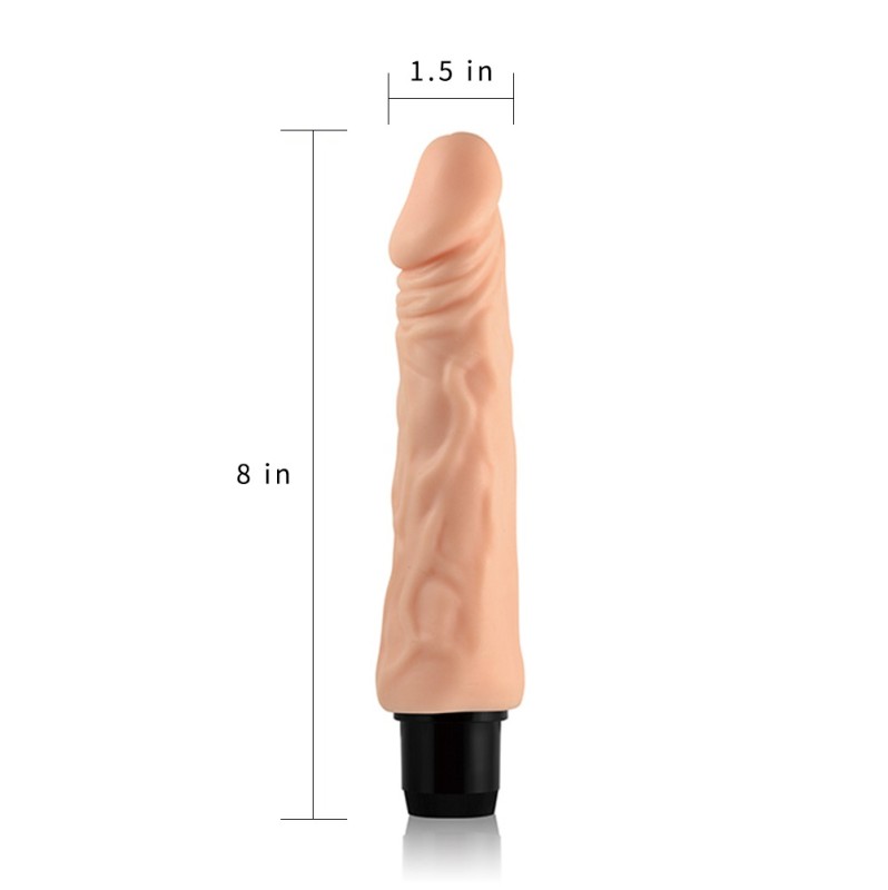 Realistic Vibrator Lovetoy Real Feel Cyberskin 9 20cm Nude