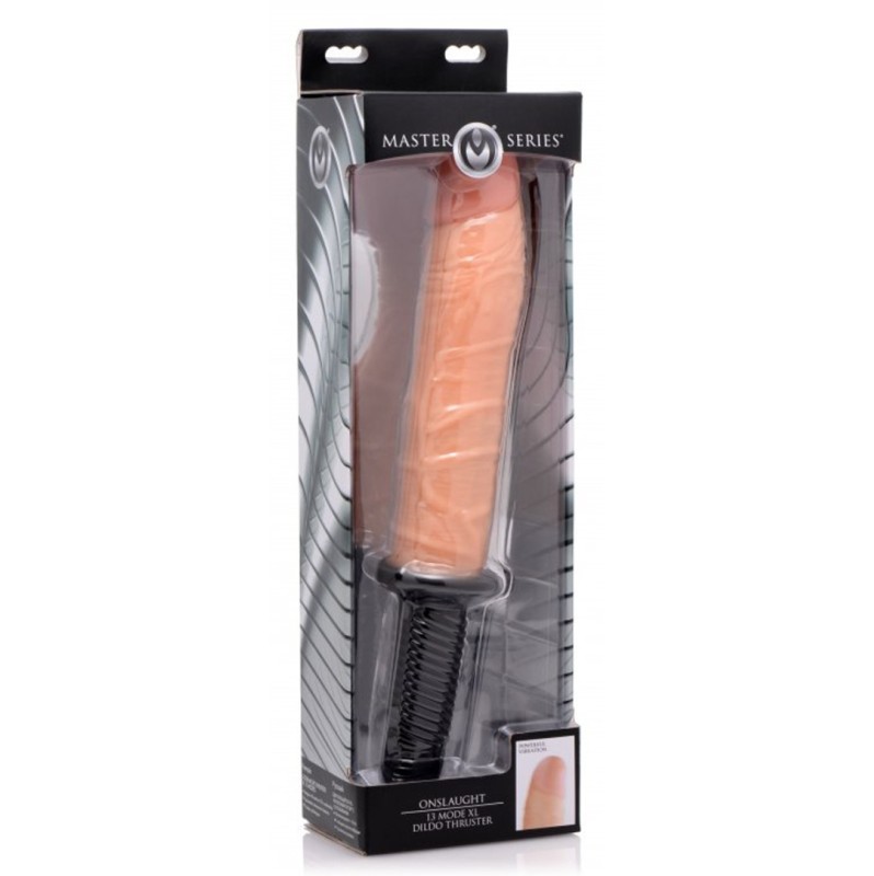 Realistic Vibrator Master Series Onslaught XL 35.5cm Nude