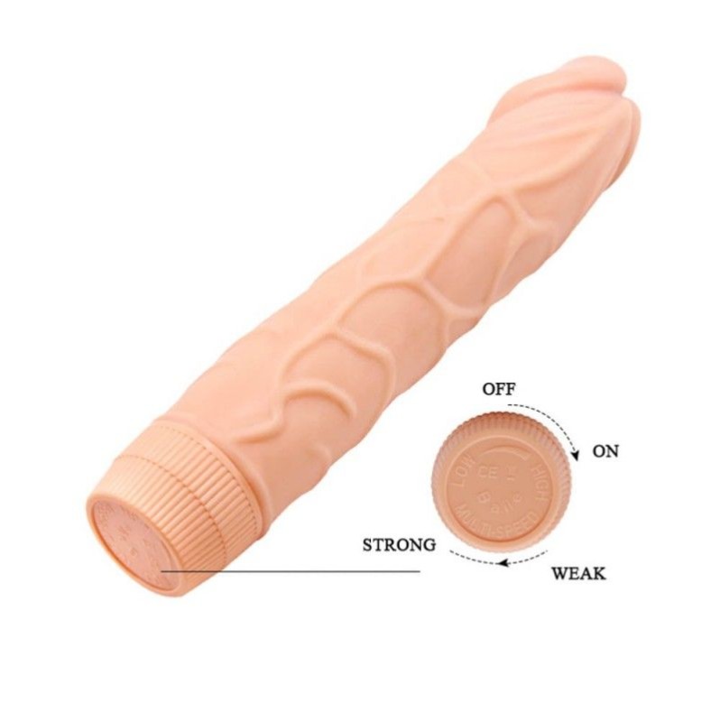 Realistic Vibrator Barbara Bob Multi-Speed 22.5cm Nude