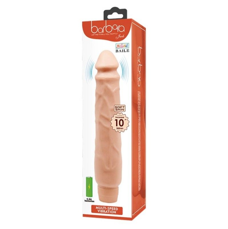 Realistic Vibrator Barbara Jack Multi-Speed 25.5cm Nude