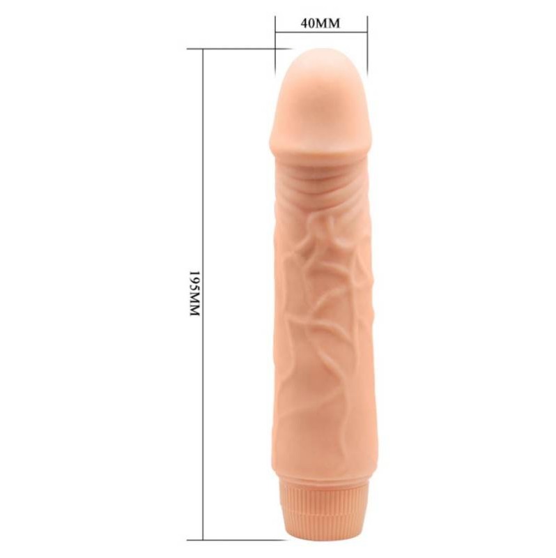 Realistic Vibrator Barbara Jeff Multi-Speed 19.5cm Nude