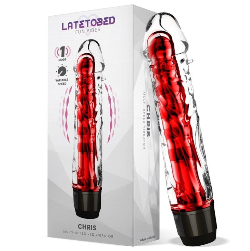 Realistic Vibrator Latetobed Chris Multi-Speed Vibe 16.5cm Red