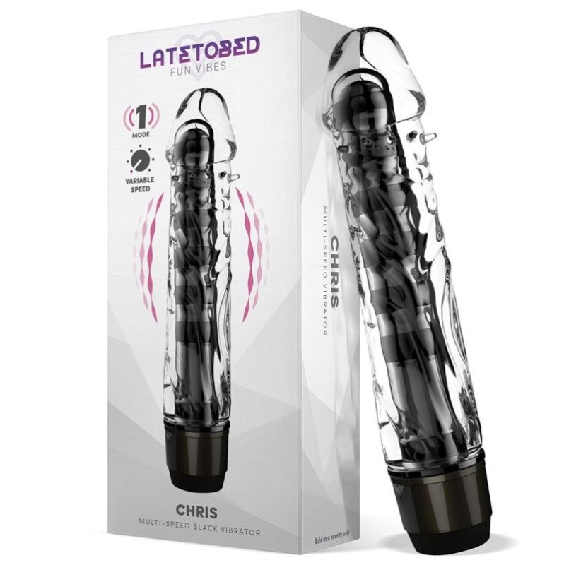 Realistic Vibrator Latetobed Chris Multi-Speed Vibe 16.5cm Black