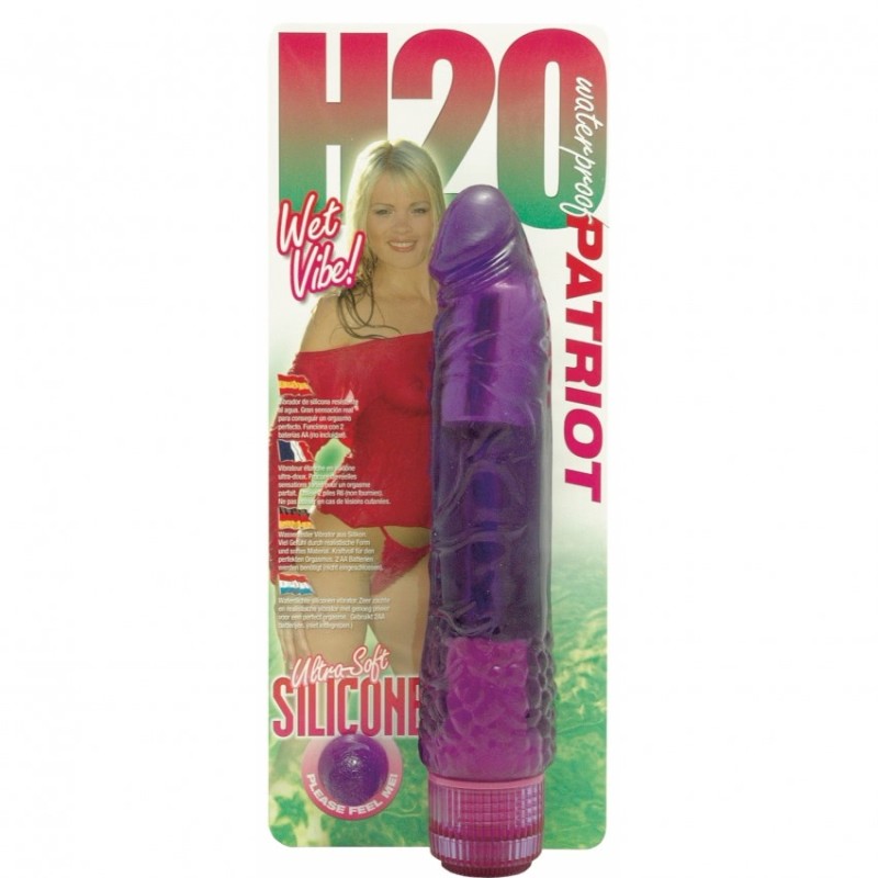 Realistic Vibrator Seven Creations Patriot 22cm Purple