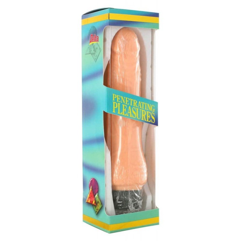 Realistic Vibrator Seven Creations Vinyl P-Shape 22cm Nude