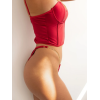 2 Piece Set Satin Chain Bandeau Modern Ocean Red 2 Piece Set Satin Chain Bandeau Modern Ocean Red