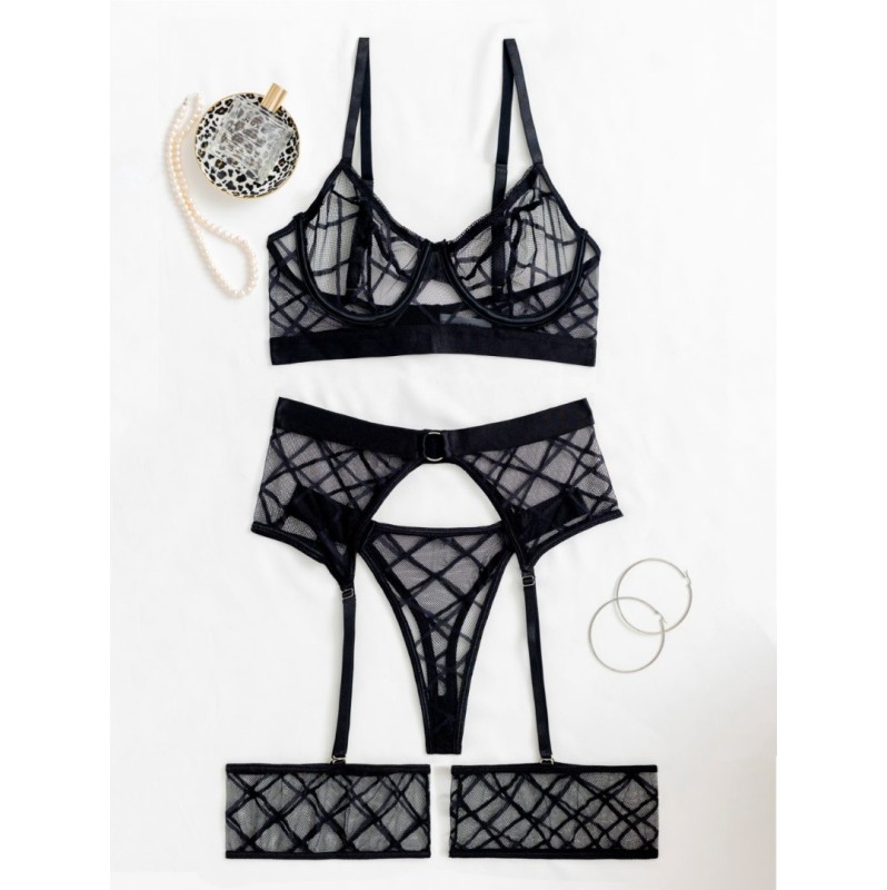 3 Piece Giselle Set Modern Ocean Black